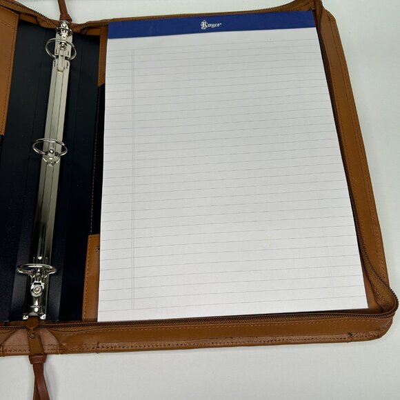 Royce Leather Writing Portfolio Binder Bonded Leather Tan - Picture 9 of 16